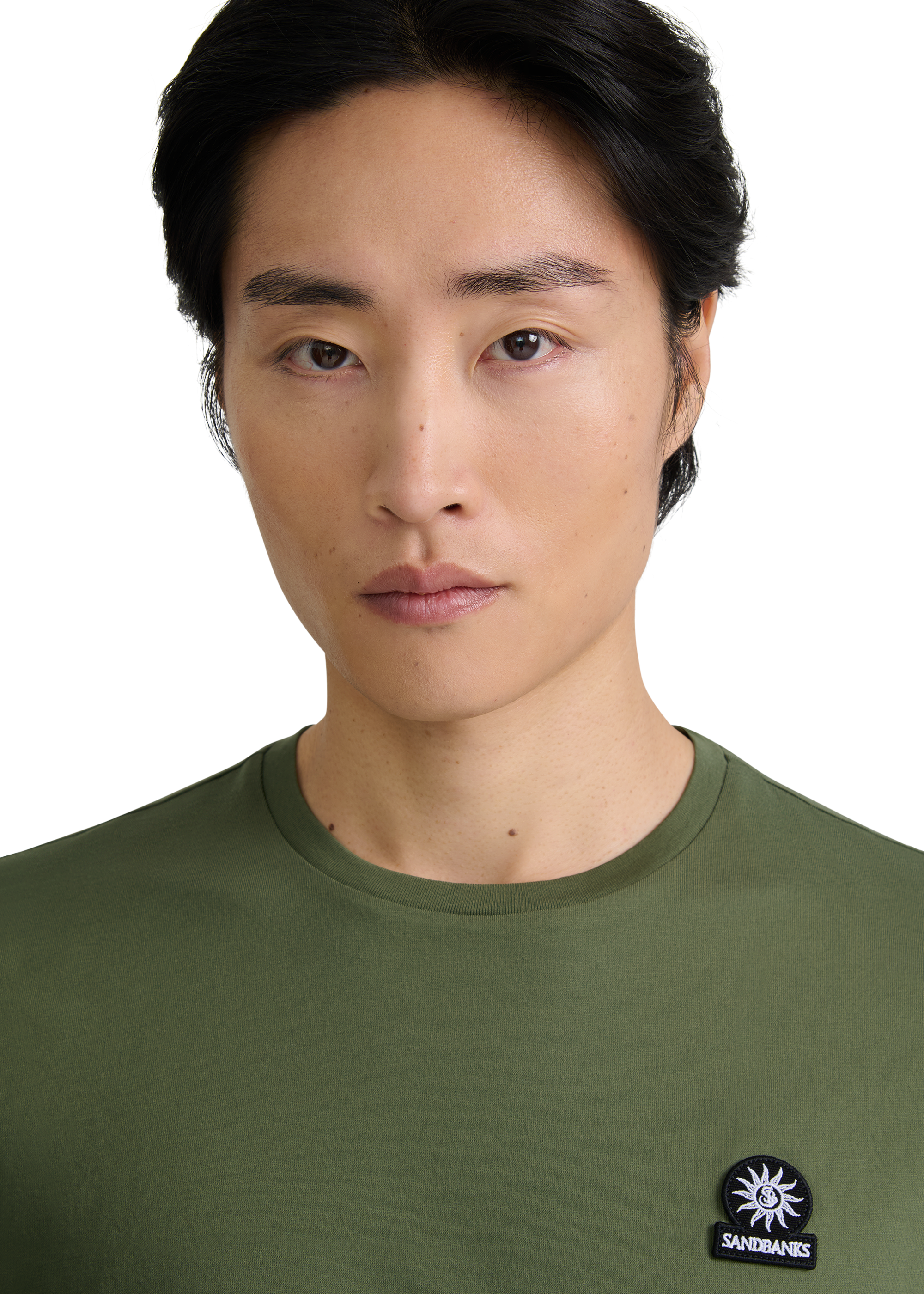 Sandbanks Badge Logo T-Shirt - Olive