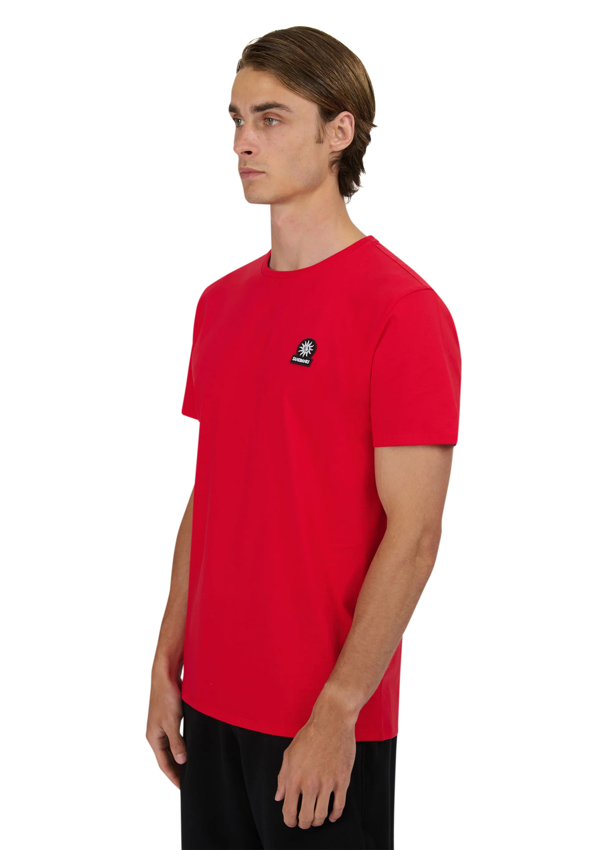 Sandbanks Badge Logo T-Shirt - Red