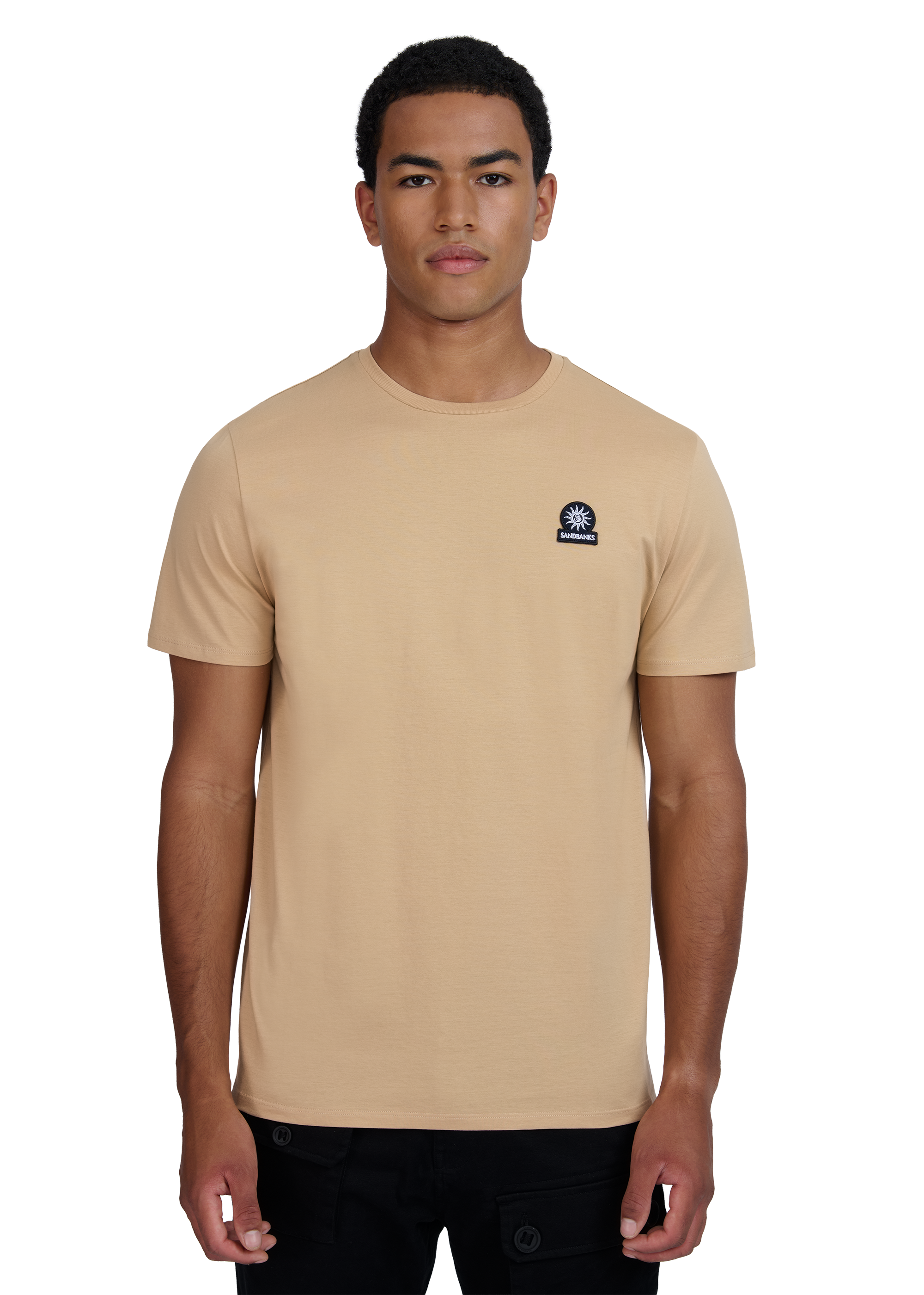 Sandbanks Badge Logo T-Shirt - Sand - Sandbanks
