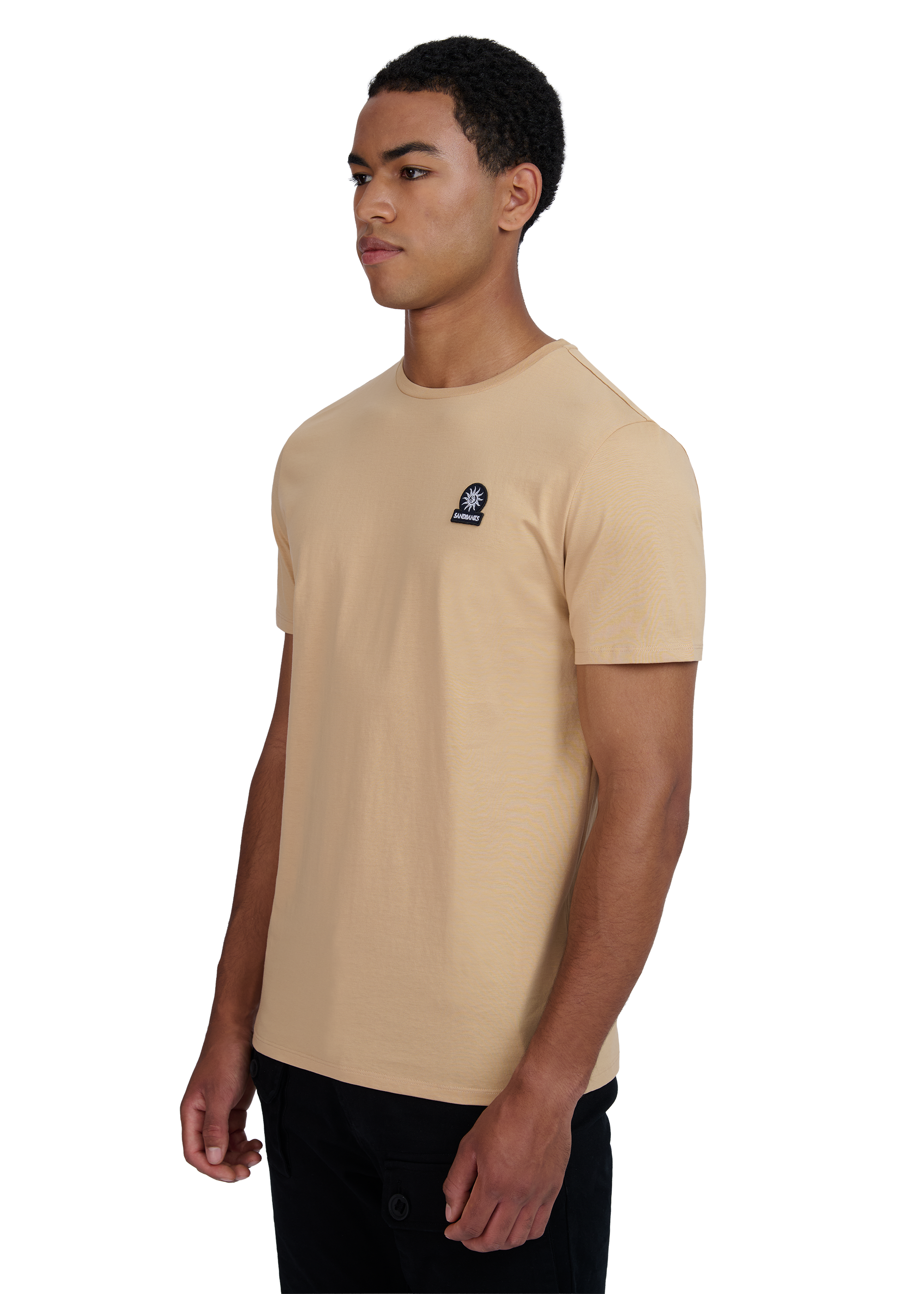Sandbanks Badge Logo T-Shirt - Sand - Sandbanks