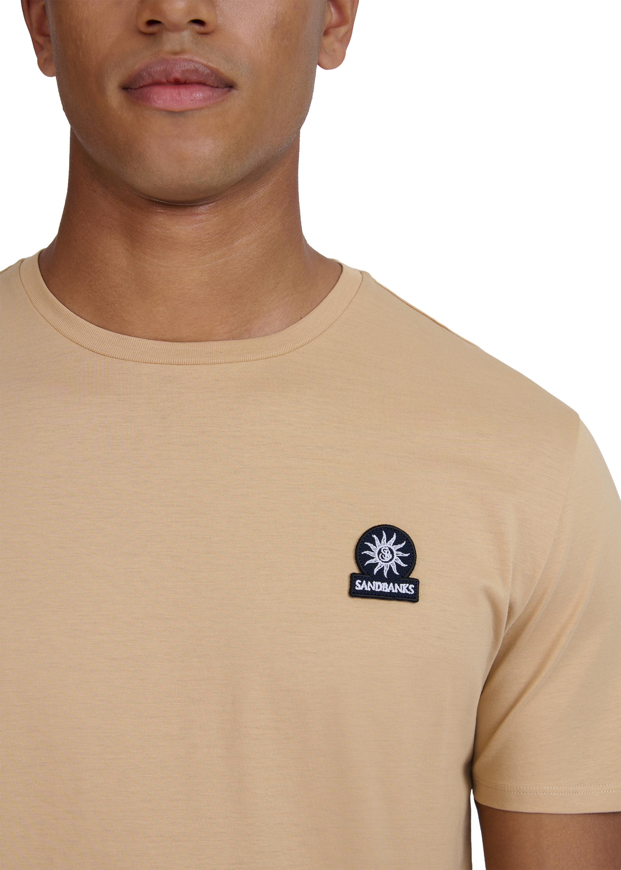 Sandbanks Badge Logo T-Shirt - Sand - Sandbanks