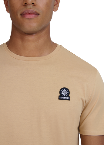 Sandbanks Badge Logo T-Shirt - Sand