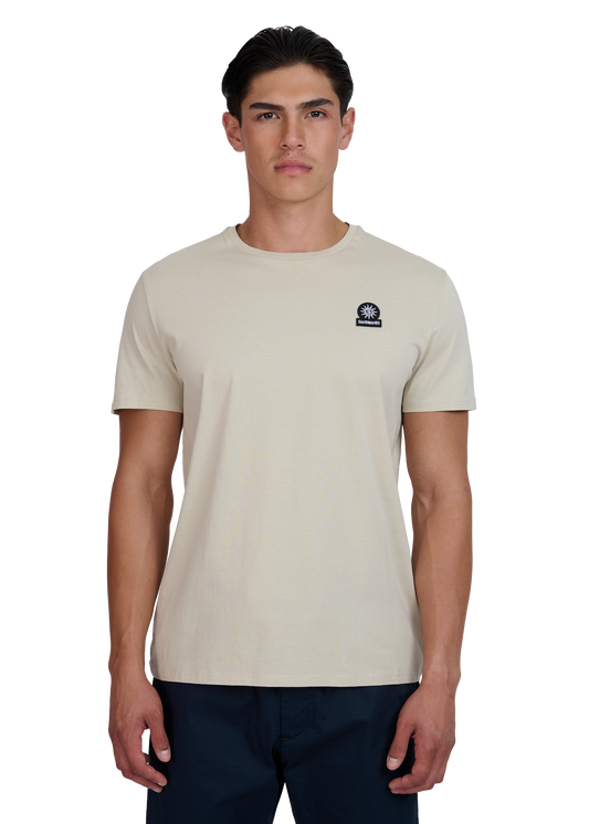 Sandbanks Badge Logo T-Shirt - Stone