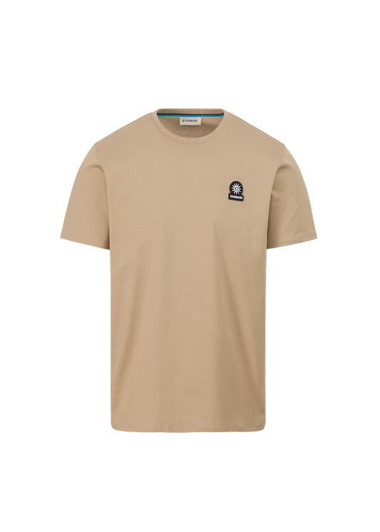 Sandbanks Badge Logo T-Shirt - Sand