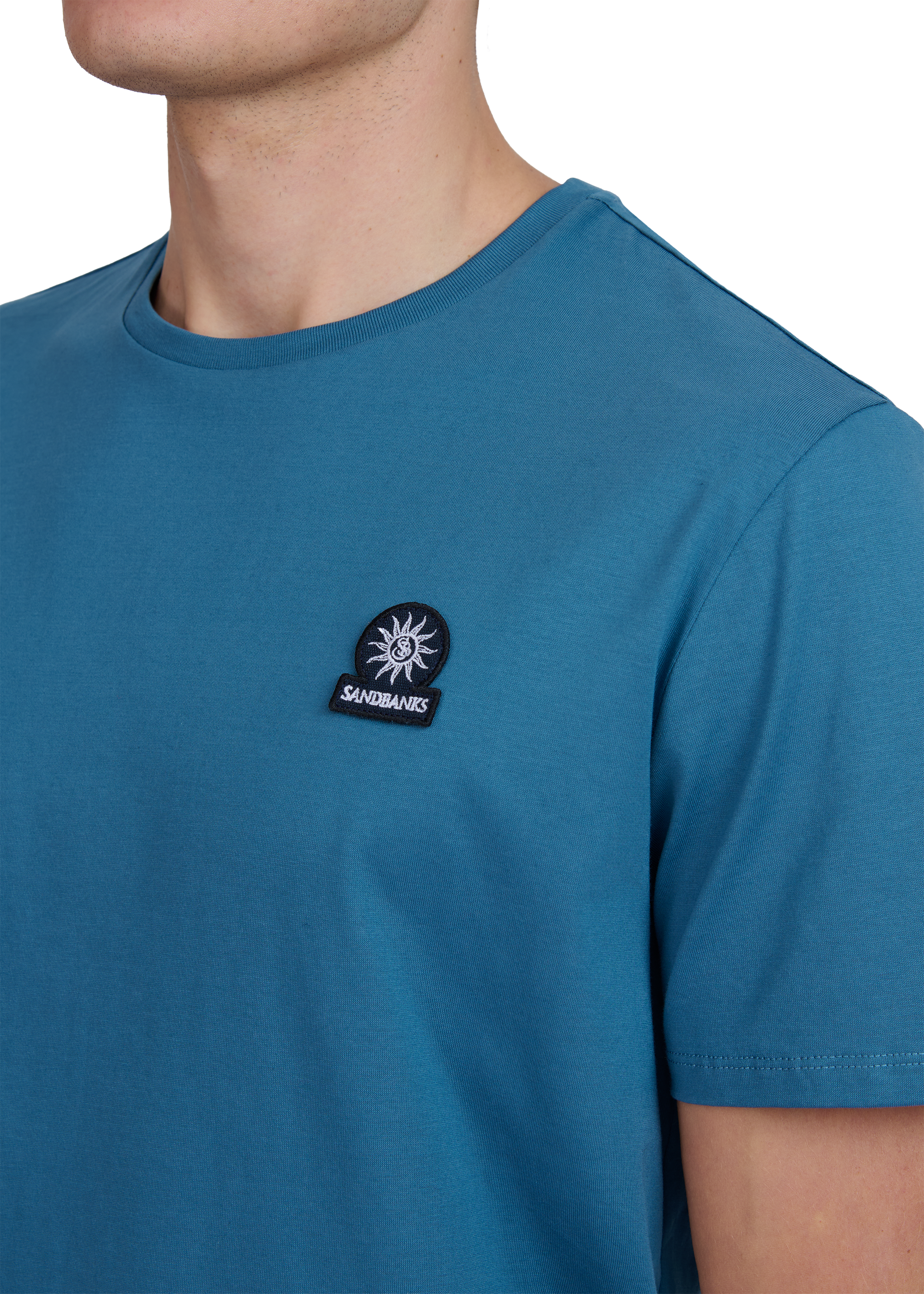 Sandbanks Badge Logo T-Shirt - Teal - Sandbanks