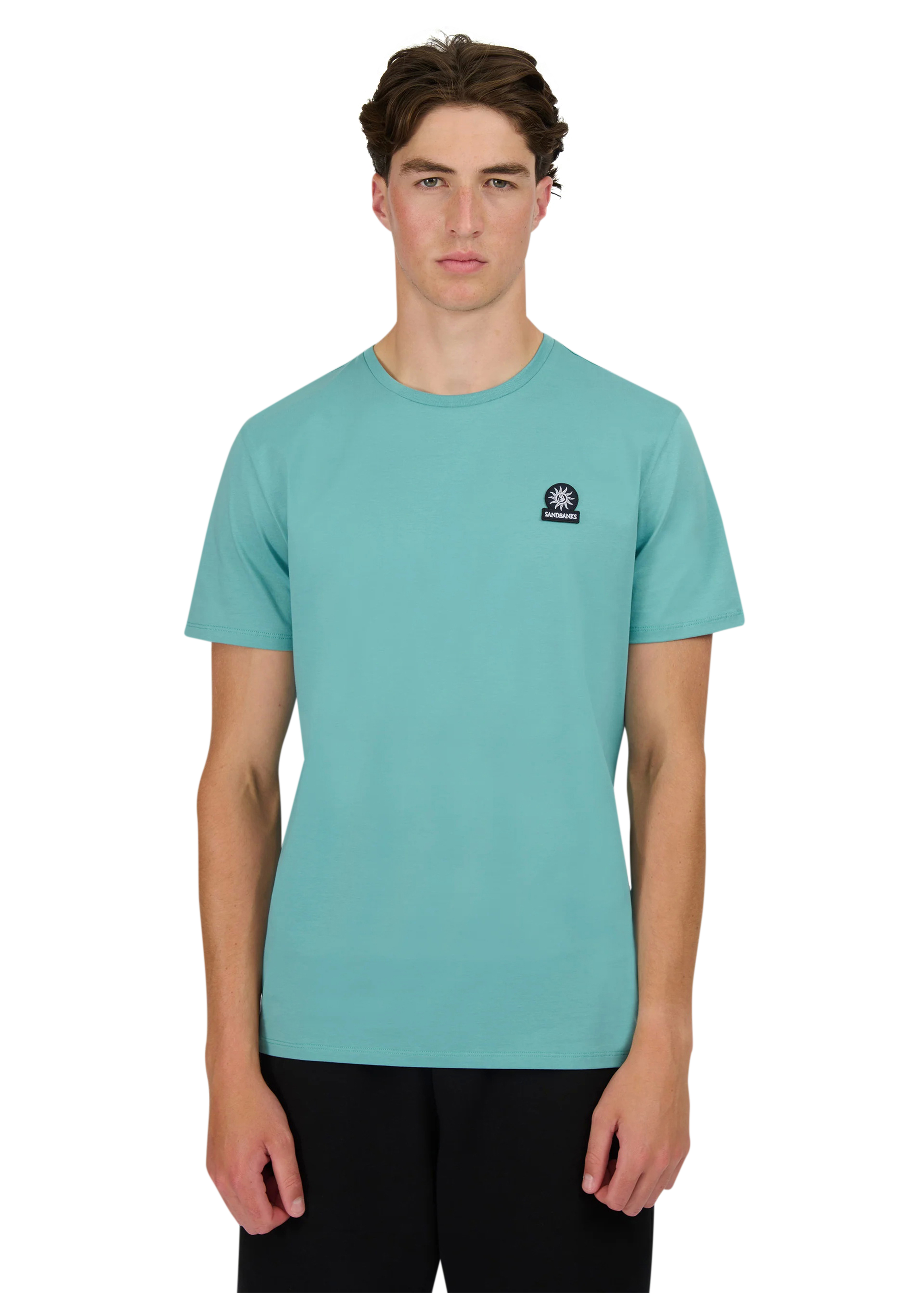 Sandbanks Badge Logo T-Shirt - Turquoise