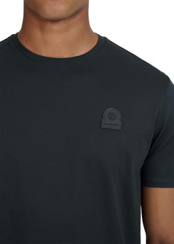 Sandbanks Rubberised Badge Logo T-Shirt - Anthracite