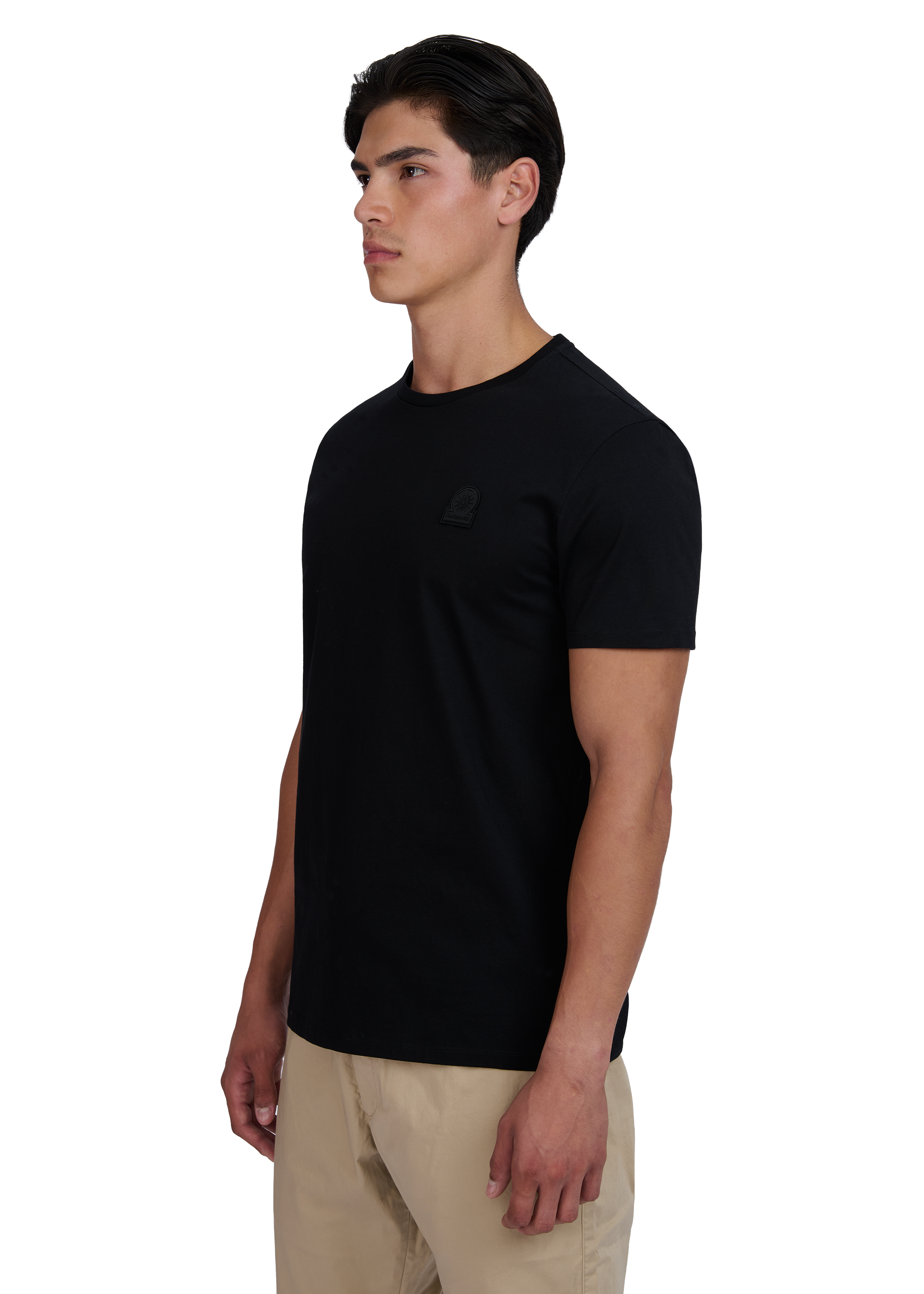 Sandbanks Rubberised Badge Logo T-Shirt - Black - Sandbanks