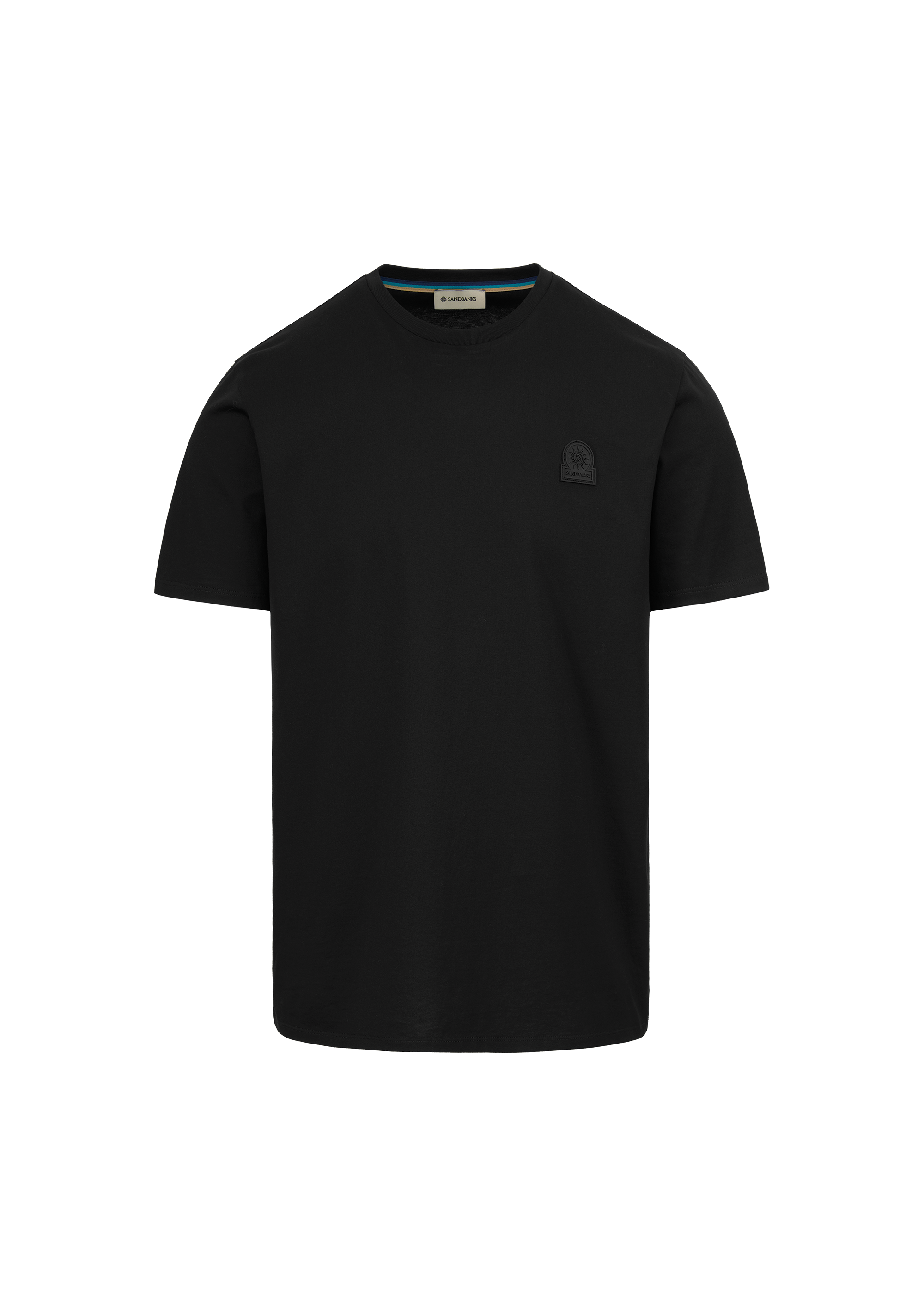 Sandbanks Rubberised Badge Logo T-Shirt - Black - Sandbanks