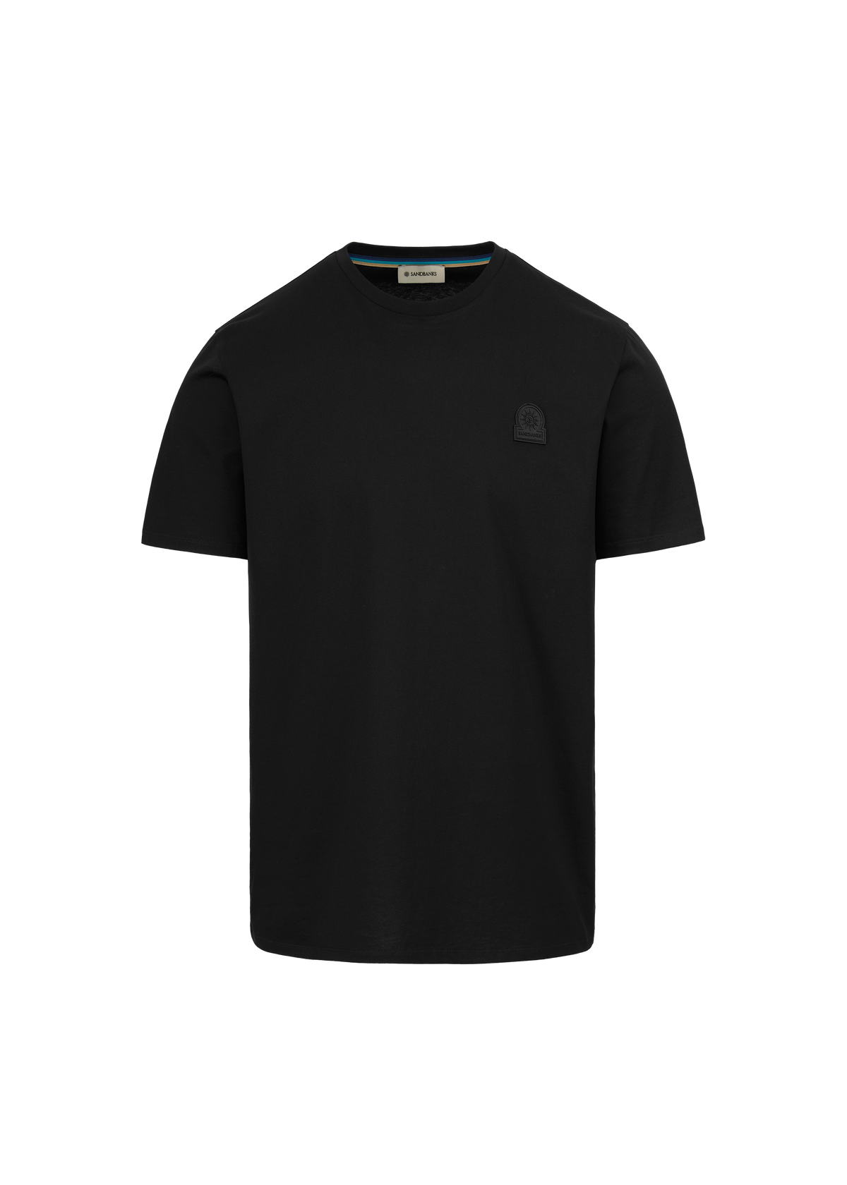 Sandbanks Rubberised Badge Logo T-Shirt - Black