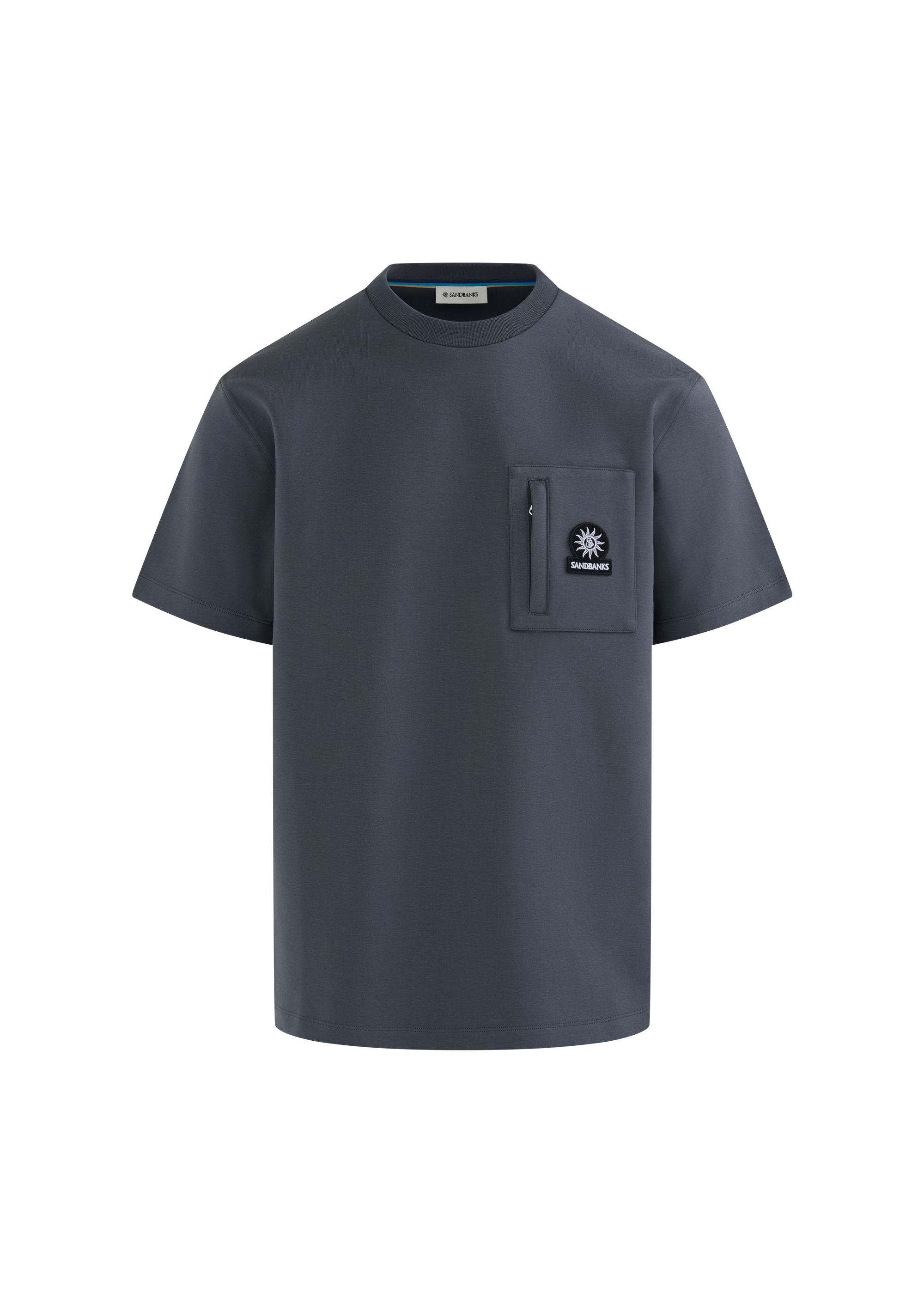 Zip Pocket Interlock T-Shirt - Anthracite