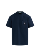 Zip Pocket Interlock T-Shirt - Navy