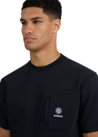 Zip Pocket Interlock T-Shirt - Black