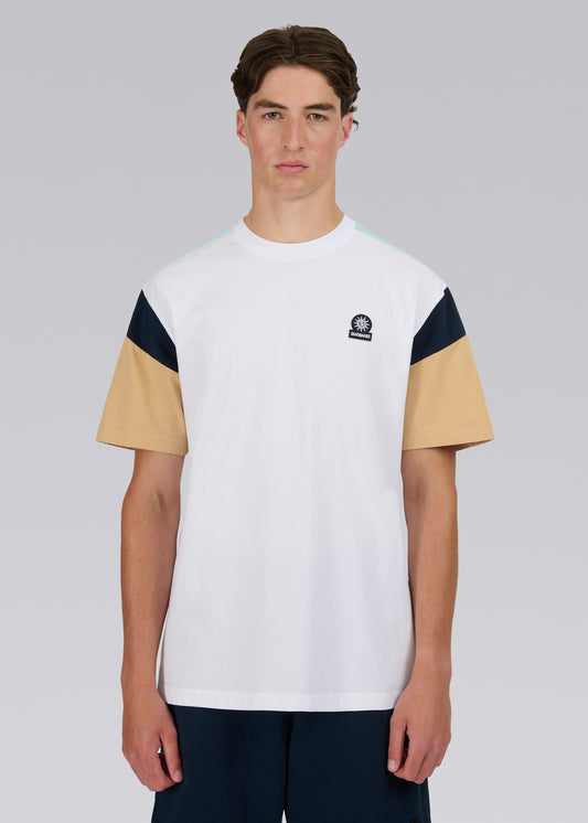 Sandbanks Relaxed Panel T-Shirt - White
