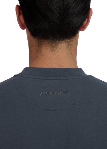 Sandbanks Double Jersey Collegiate T-Shirt - Anthracite