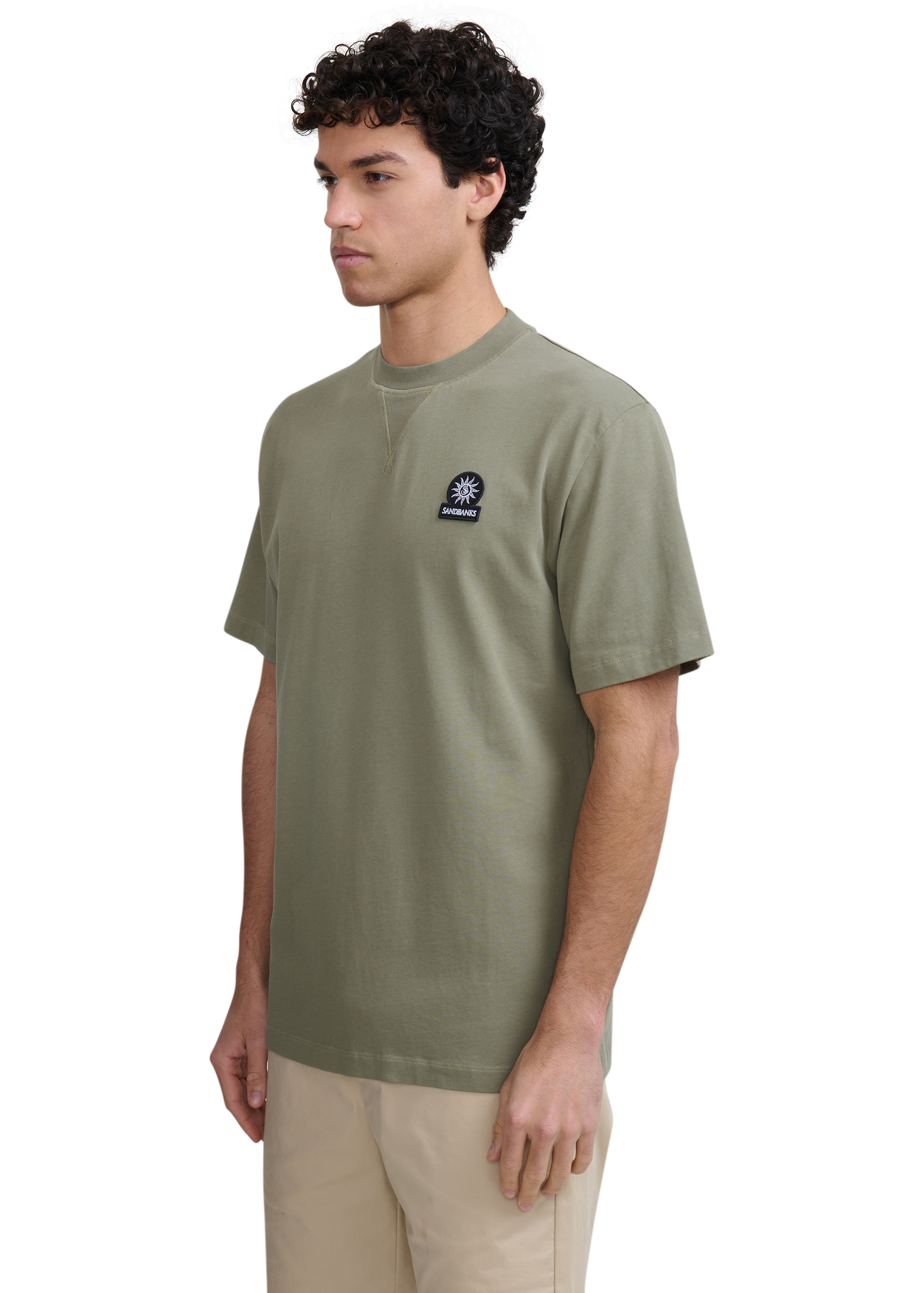 Sandbanks Double Jersey Collegiate T-Shirt - Army