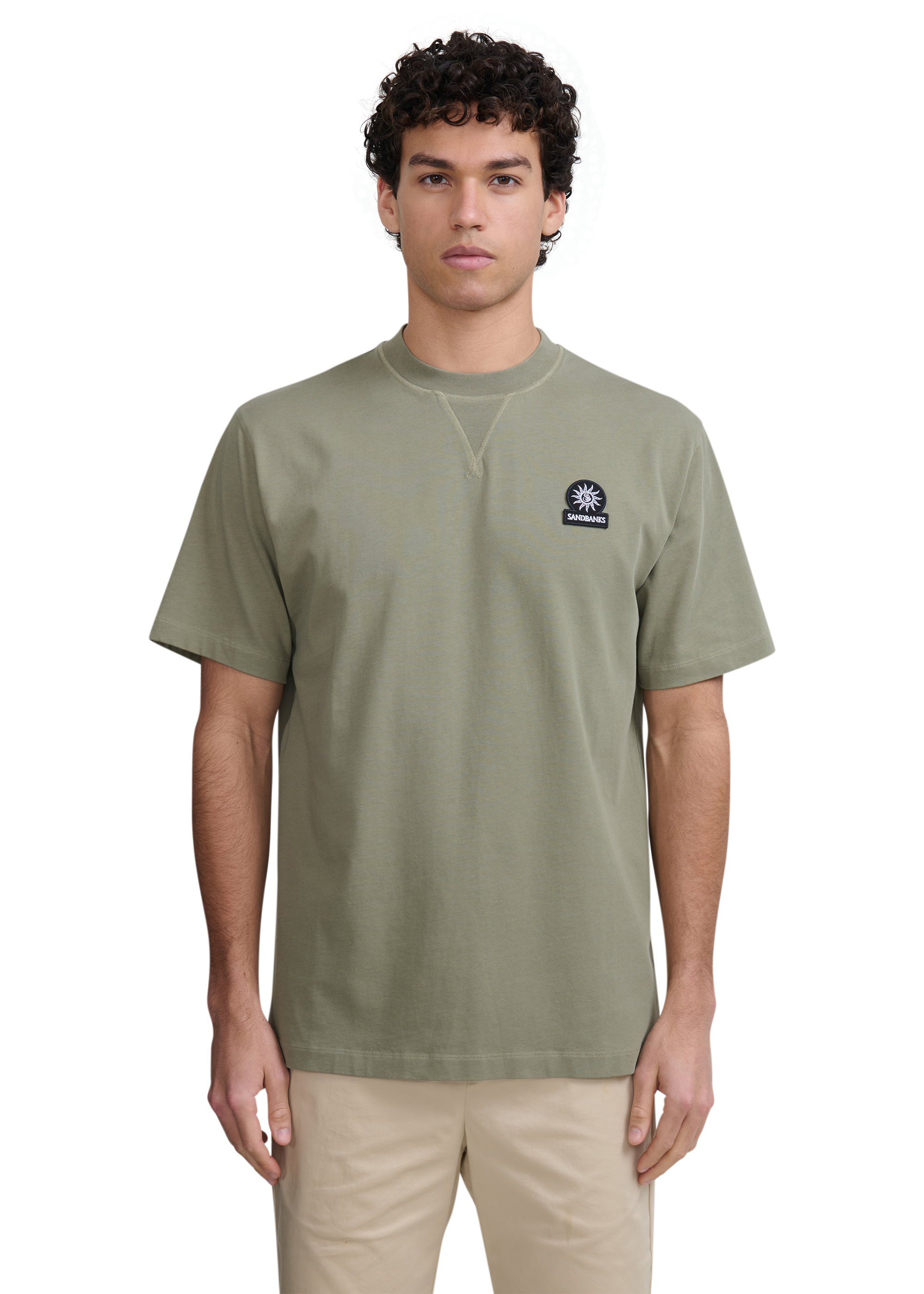 Sandbanks Double Jersey Collegiate T-Shirt - Army