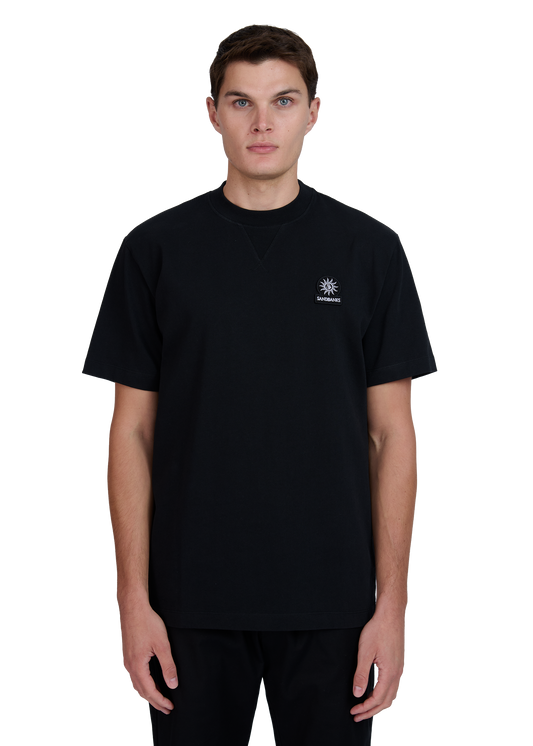 Sandbanks Double Jersey Collegiate T-Shirt - Black