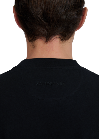 Sandbanks Double Jersey Collegiate T-Shirt - Black