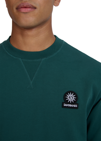 Sandbanks Double Jersey Collegiate T-Shirt - Emerald Green