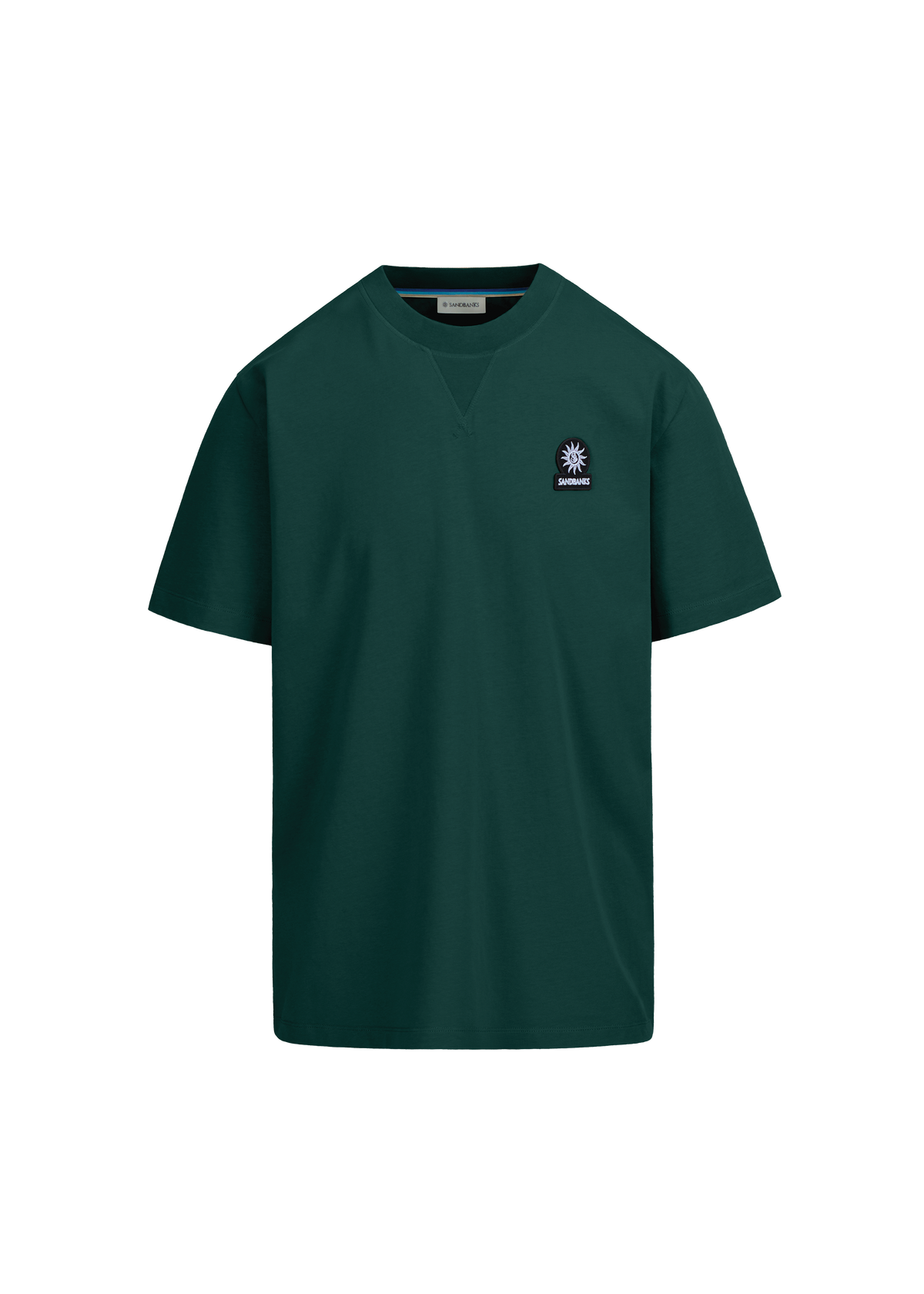 Sandbanks Double Jersey Collegiate T-Shirt - Emerald Green