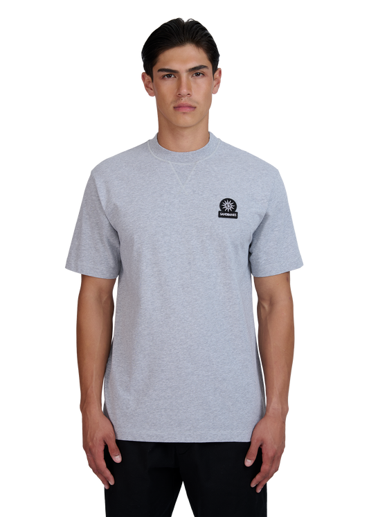 Sandbanks Double Jersey Collegiate T-Shirt - Grey Marl