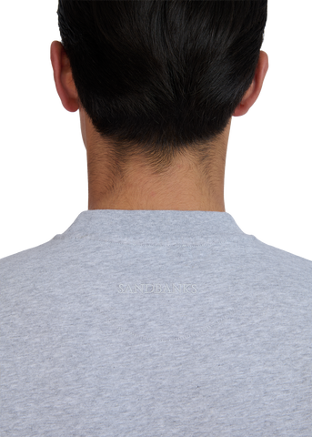 Sandbanks Double Jersey Collegiate T-Shirt - Grey Marl