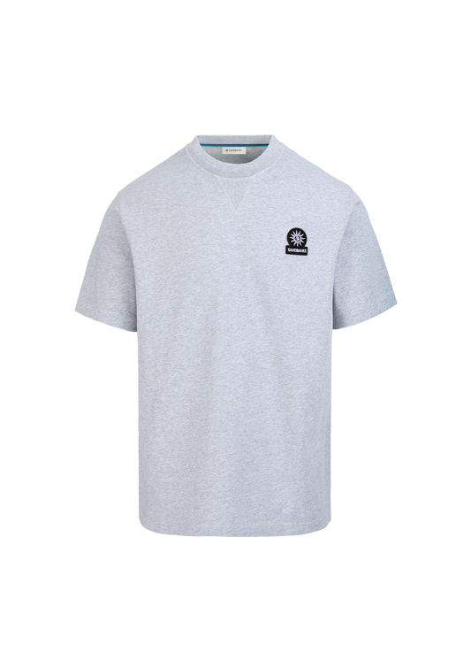 Sandbanks Double Jersey Collegiate T-Shirt - Grey Marl