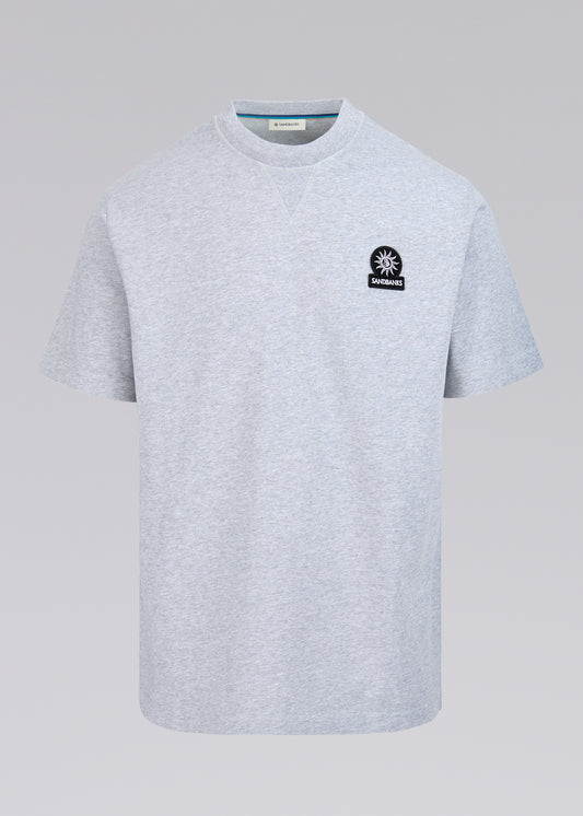 Sandbanks Double Jersey Collegiate T-Shirt - Grey Marl
