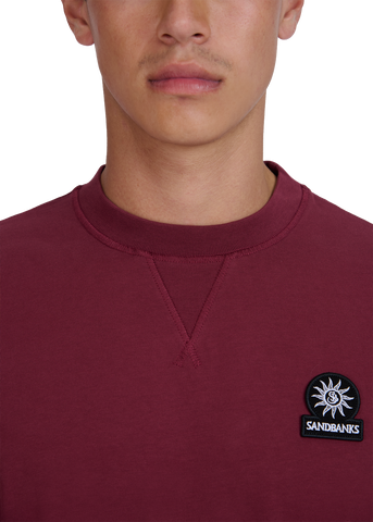 Sandbanks Double Jersey Collegiate T-Shirt - Port