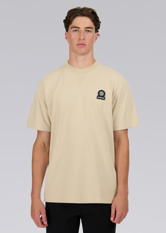 Sandbanks Double Jersey Collegiate T-Shirt- Stone