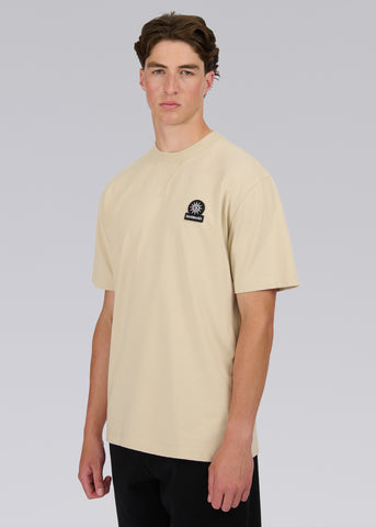 Sandbanks Double Jersey Collegiate T-Shirt- Stone