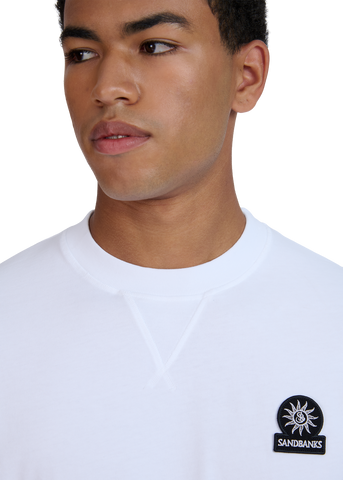 Sandbanks Double Jersey Collegiate T-Shirt - White