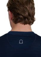 Sandbanks Golf Breathable Jacquard Knit T-Shirt - Navy