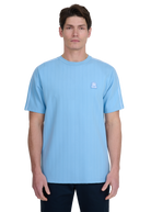 Panel Piped T-Shirt - Dusty Blue