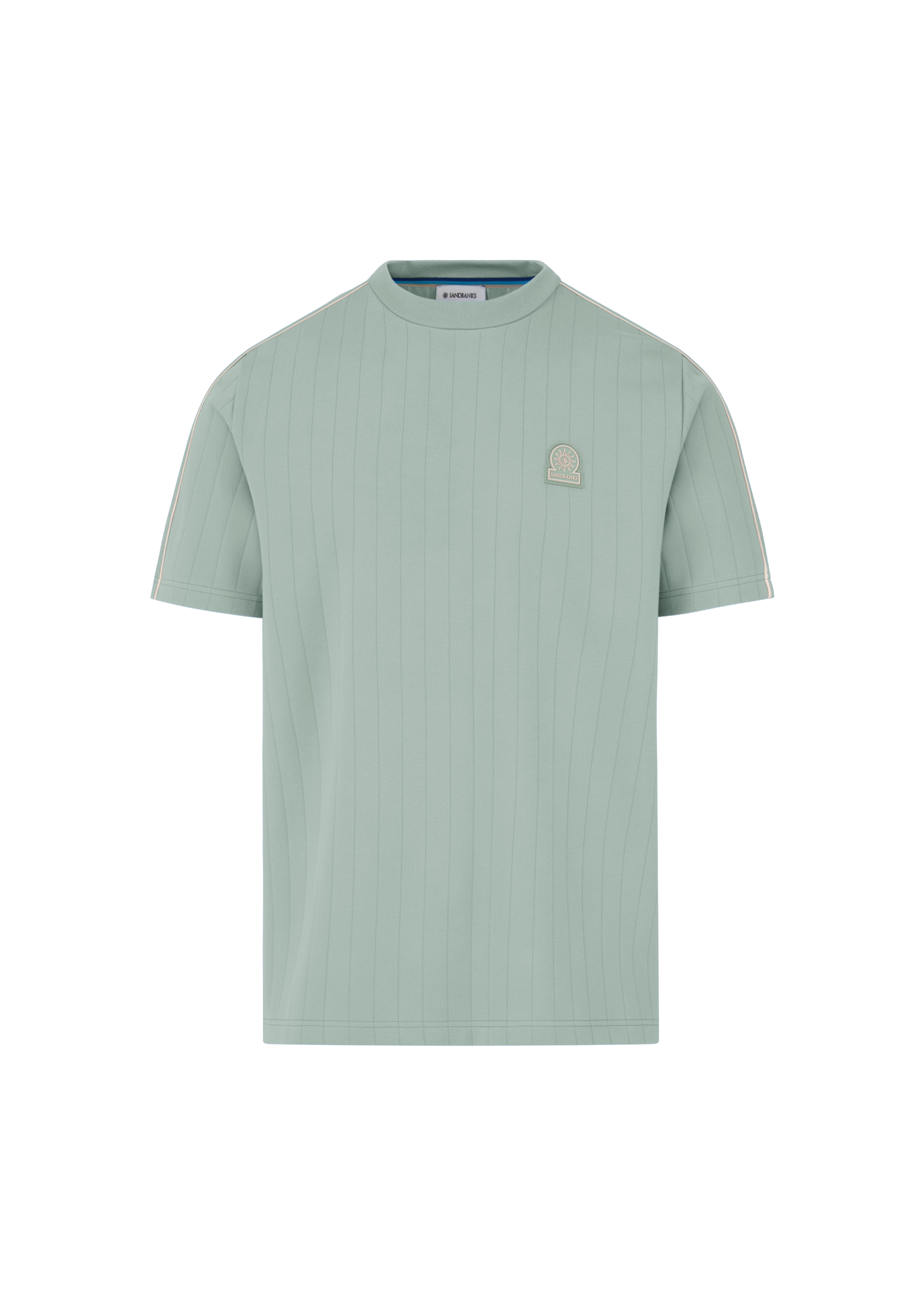 Panel Piped T-Shirt - Sage