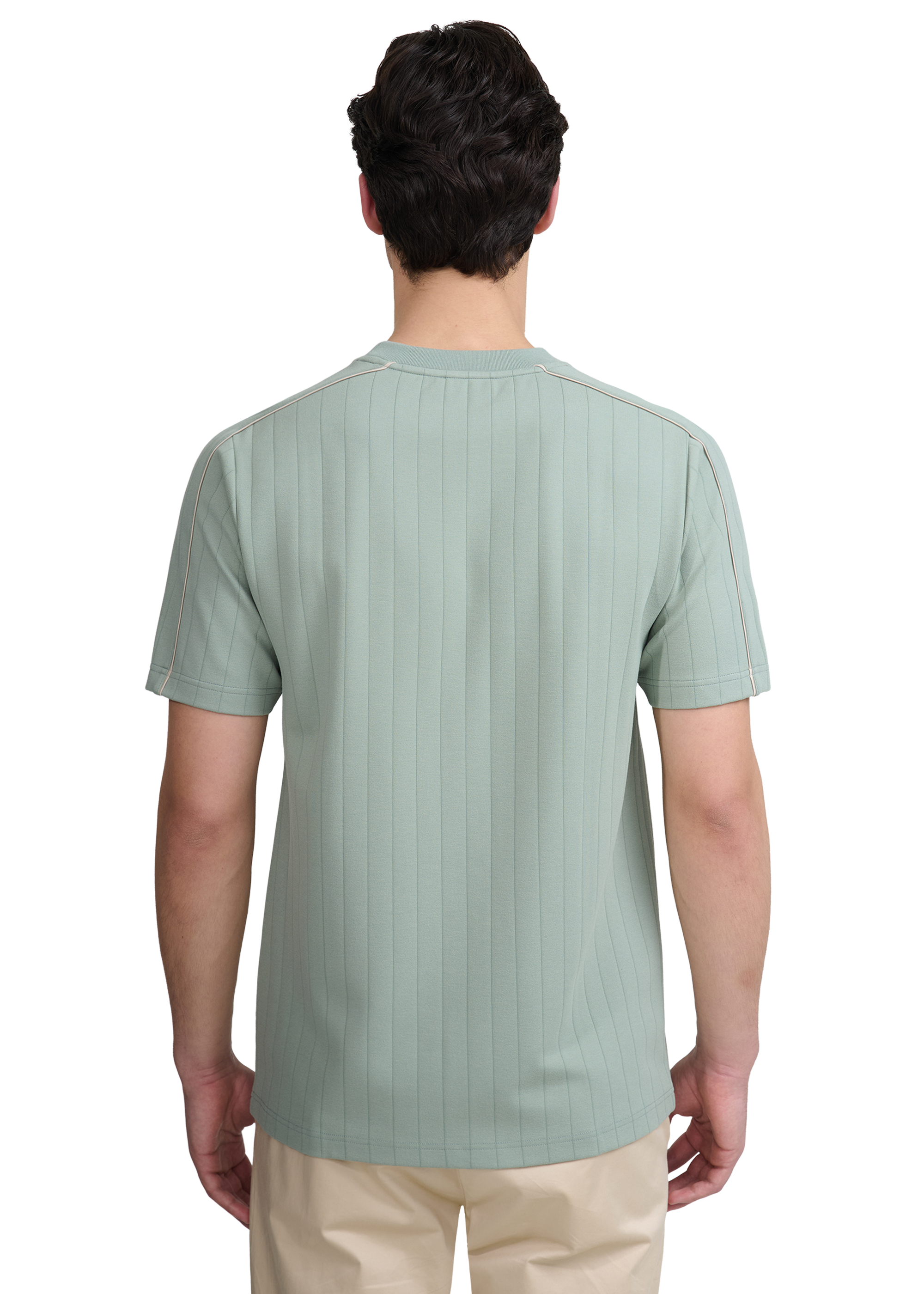 Panel Piped T-Shirt - Sage
