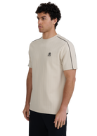 Panel Piped T-Shirt - Stone