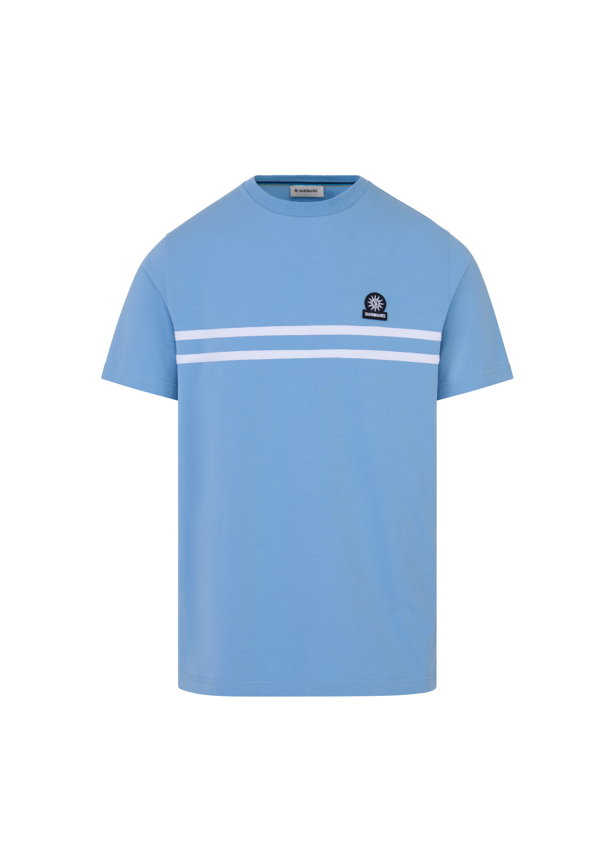 Double Stripe T-Shirt - Dusty Blue
