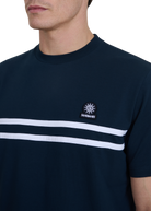 Double Stripe T-Shirt - Navy