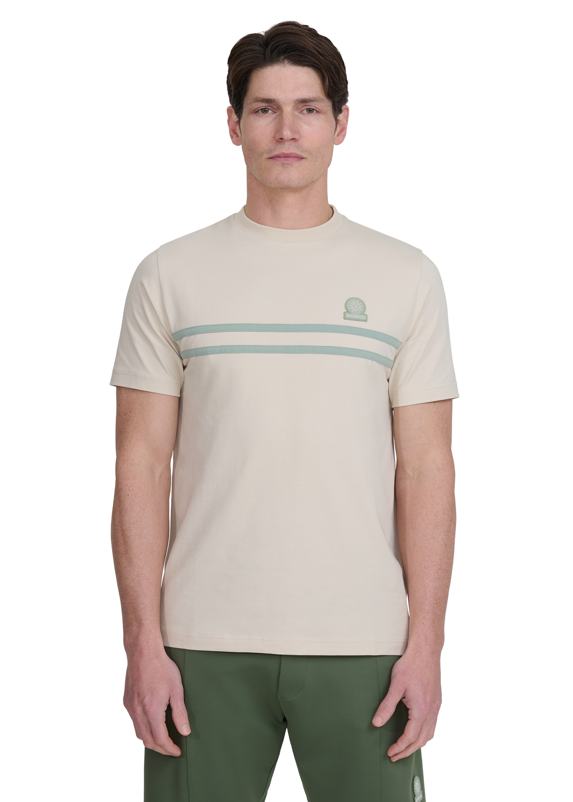 Double Stripe T-Shirt - Stone