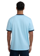 Sandbanks Ringer Zip Pocket T-Shirt - Crystal Blue