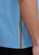 Sandbanks Side Stripe T-Shirt - Dusty Blue