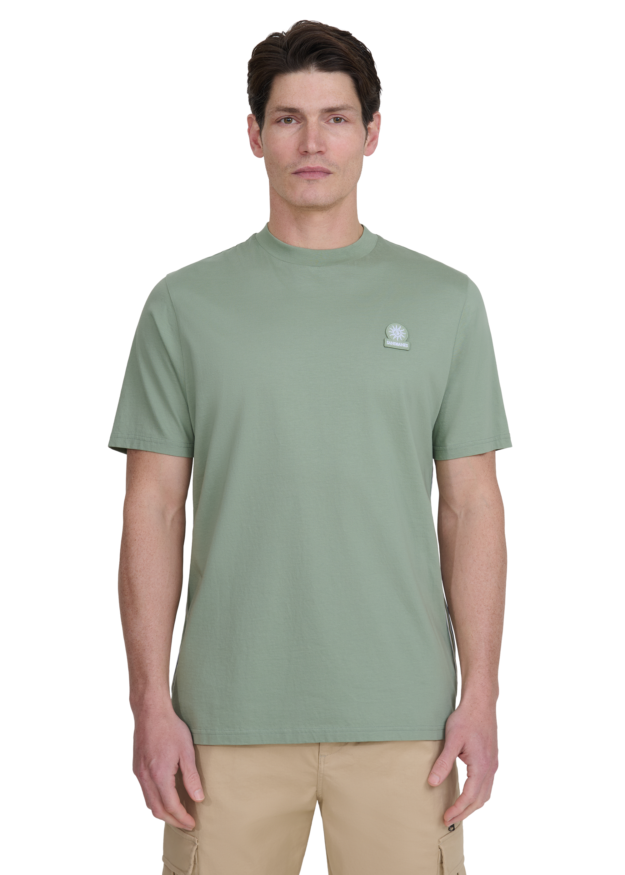 Sandbanks Side Stripe T-Shirt- Sage