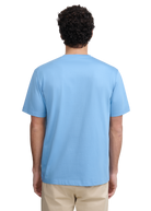 Sandbanks V-Neck Badge Logo T-Shirt - Dusty Blue