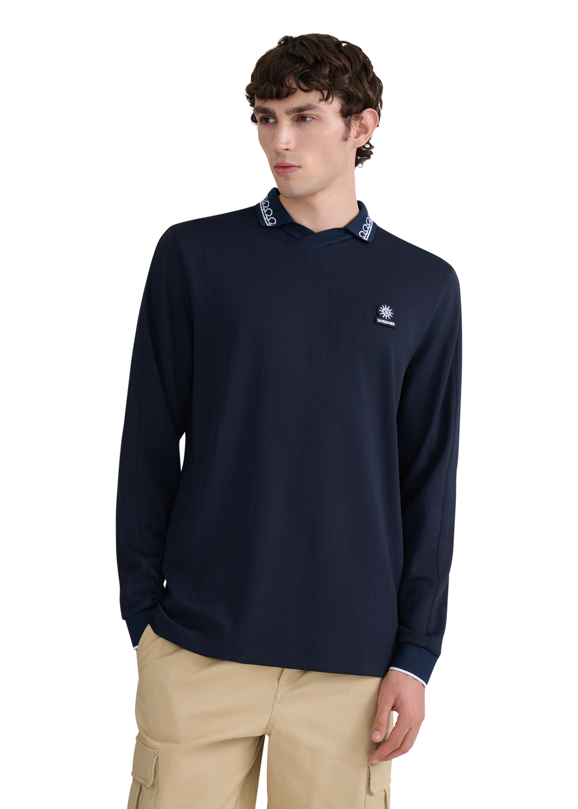 LS Football T-Shirt - Navy