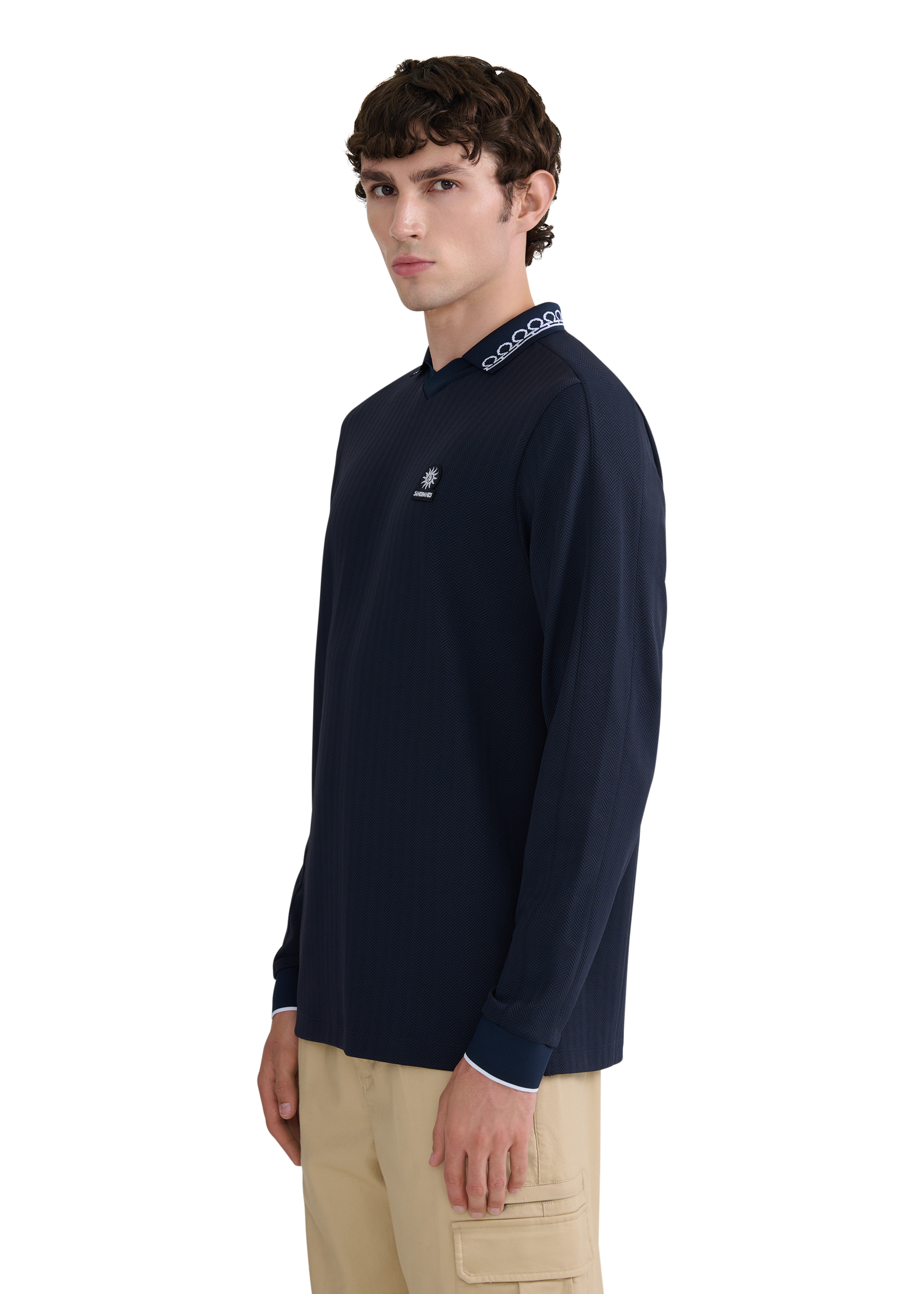 LS Football T-Shirt - Navy