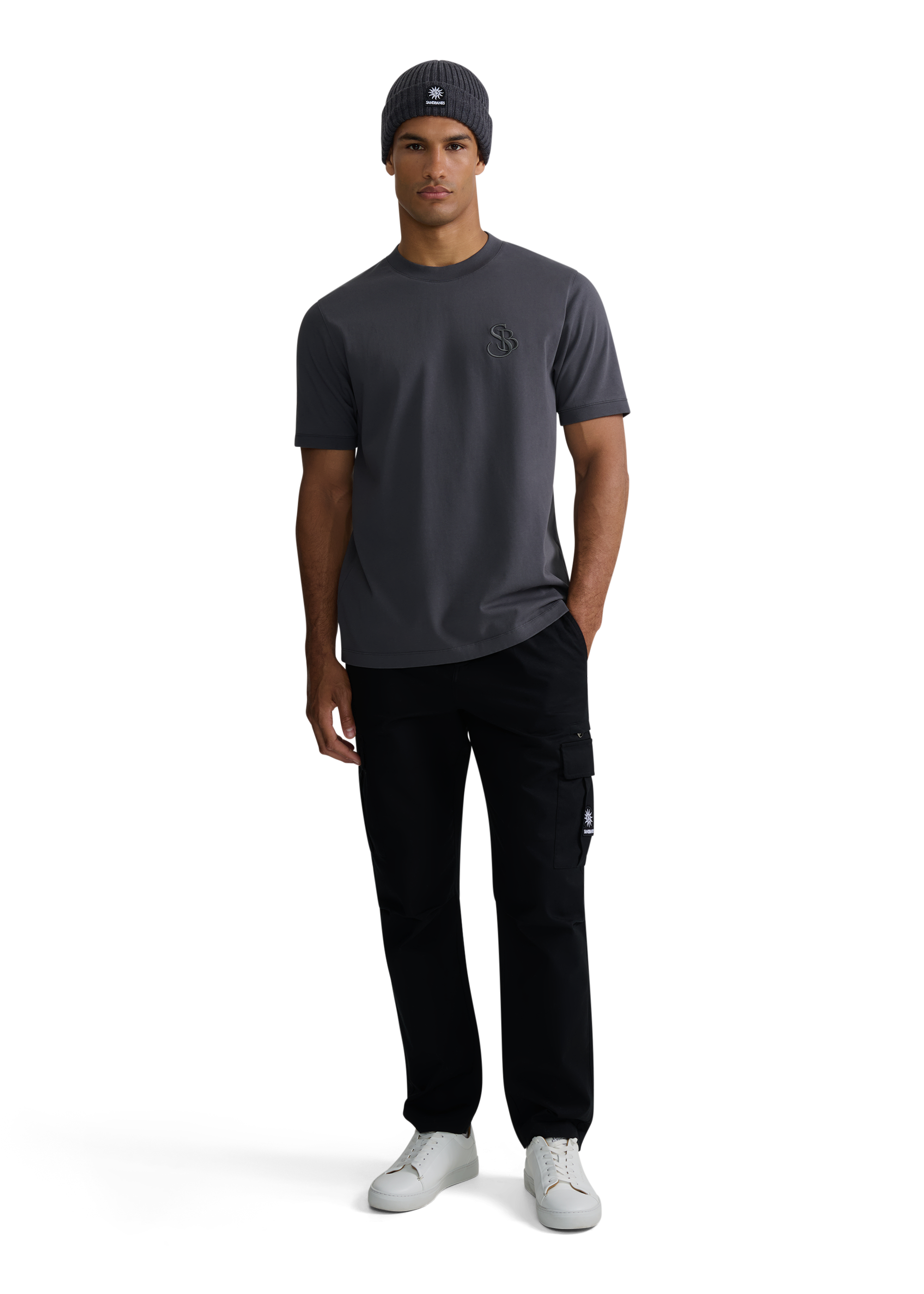 SB Logo Cotton T-Shirt - Anthracite
