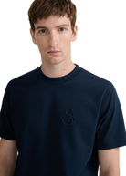 SB Logo Cotton T-Shirt - Navy