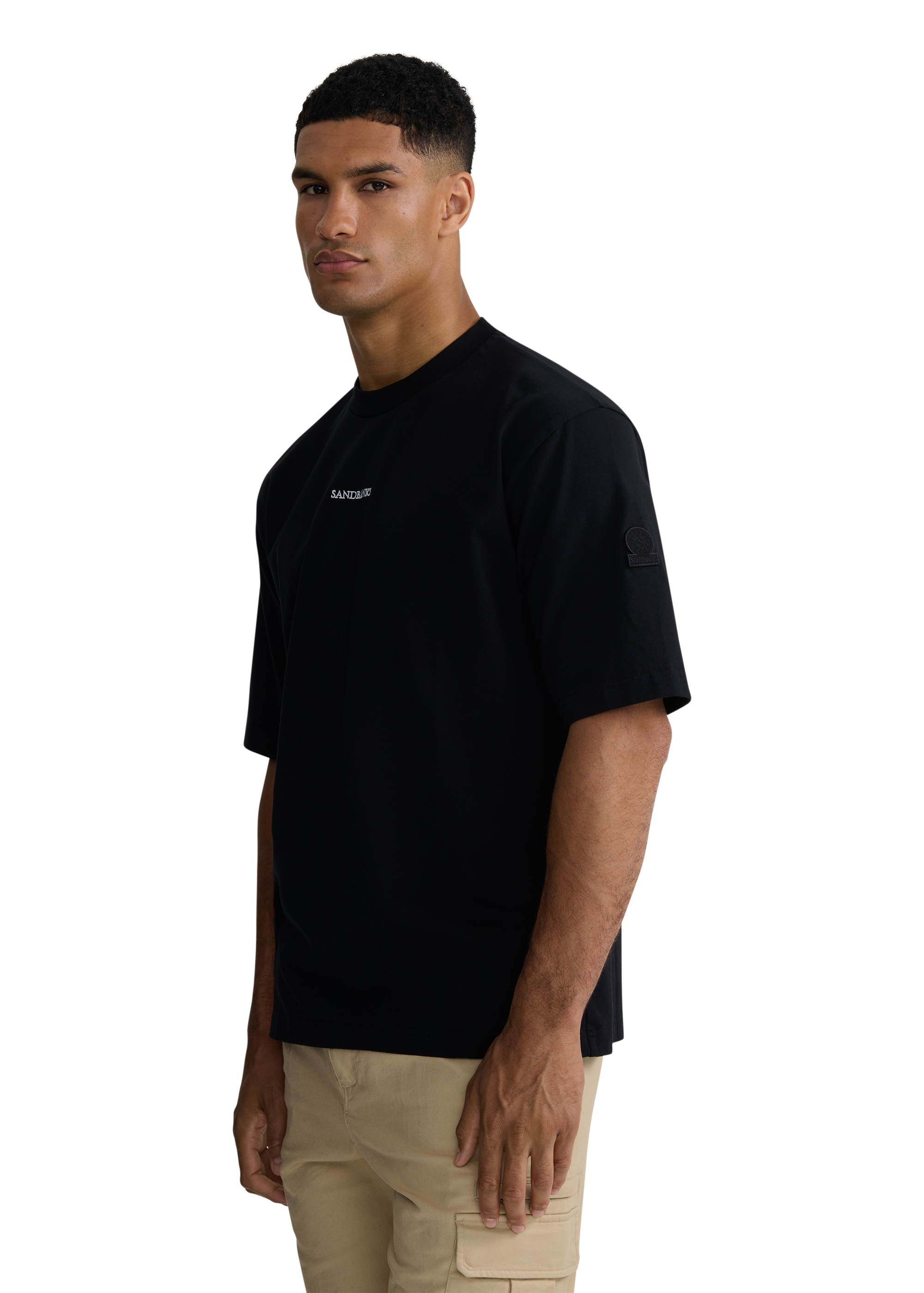 Sandbanks Boxy Fit T-Shirt - Black